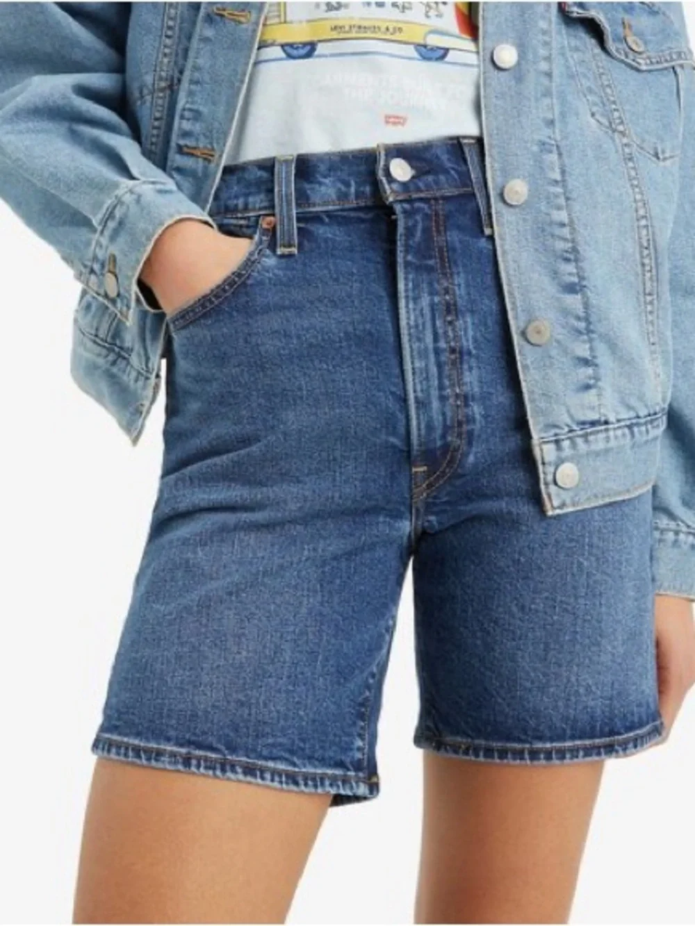 Levi’s Ribcage Bermuda Denim Shorts